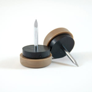 Tan Plastic/Nylon Glide with Rubber Cushion